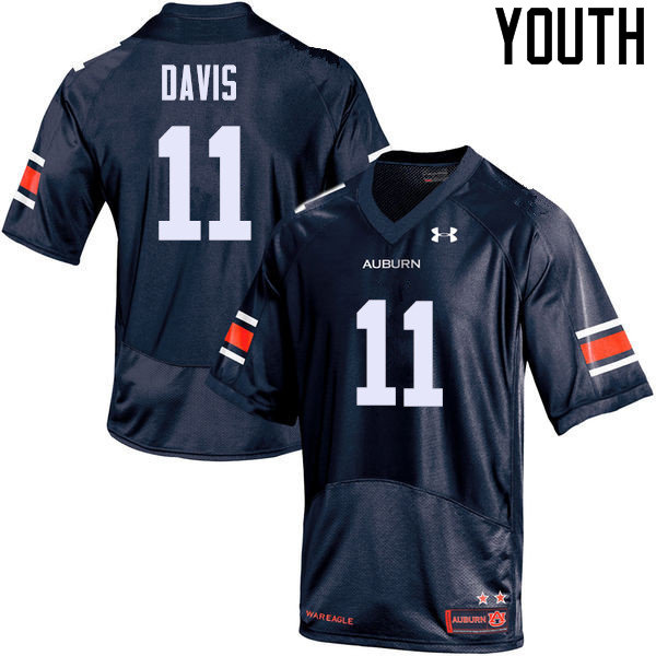 Youth Auburn Tigers #11 Chris Davis Navy College Stitched Football Jersey